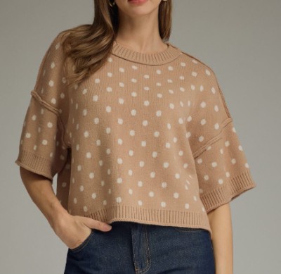 POLKA DOT SWEATER TOP