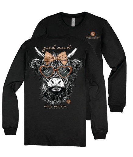 YTH LS MOOD BLACK TEE