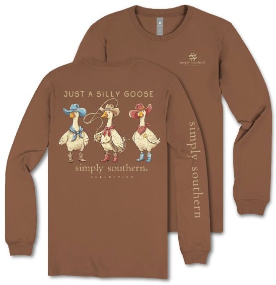 YTH LS GOOSE CHESTNUT TEE
