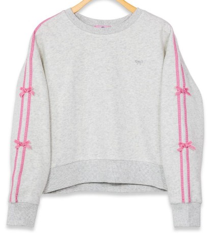 GREY BOW SWEATSHIRT