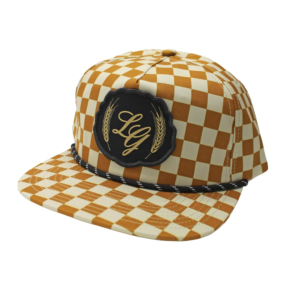 ORNG CHECKER LG GOLDEN ROPE HAT