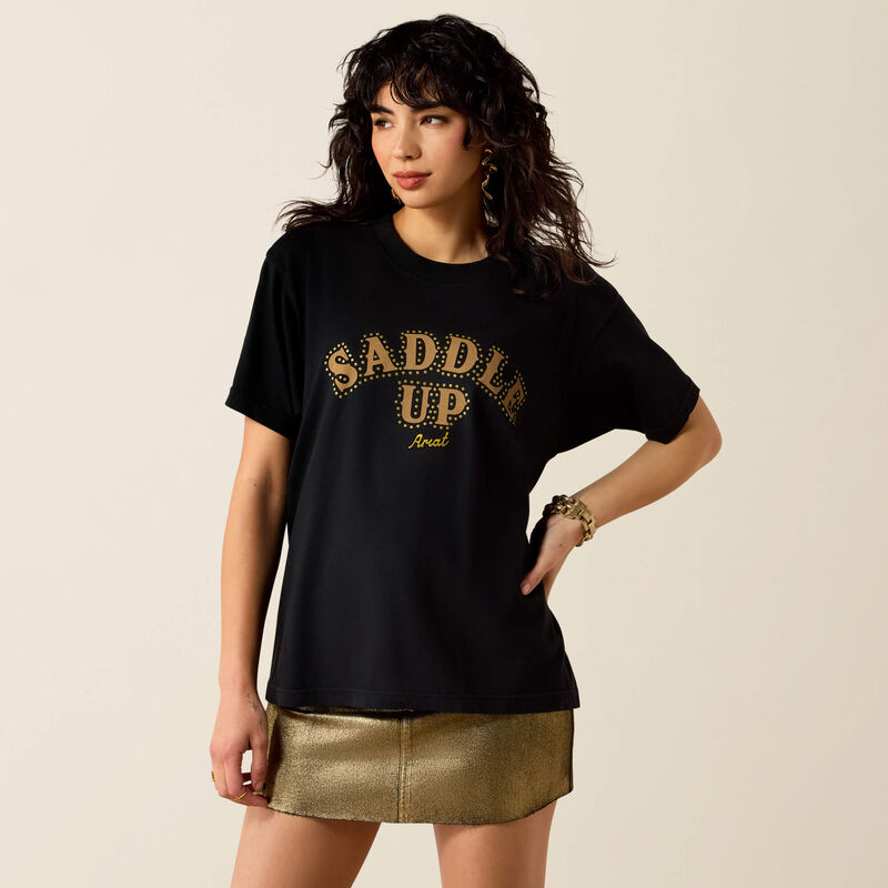 BLACK SADDLE UP TEE