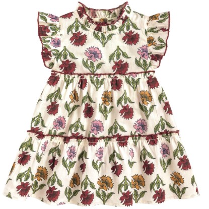 MULTI FLORAL RUFFLE DRESS