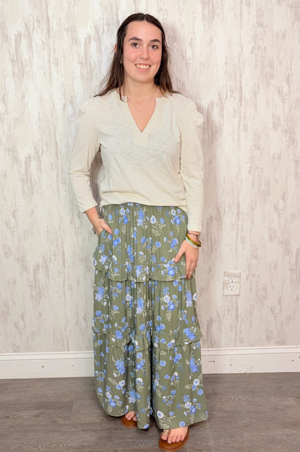 OLIVE MISTFLOWER SKIRT