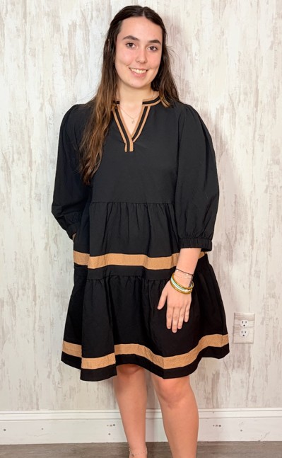COOPER BLACK/TAN DRESS