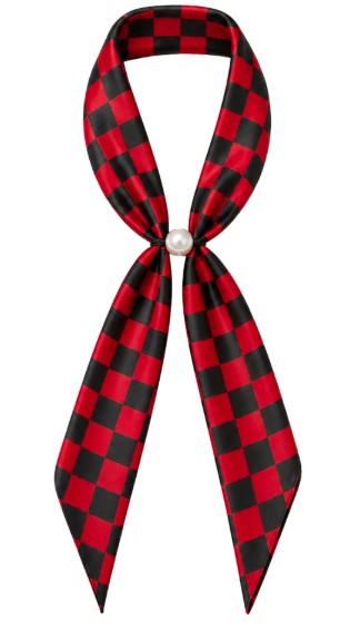 RED/BLACK CHECKERED MAGNET SCARF