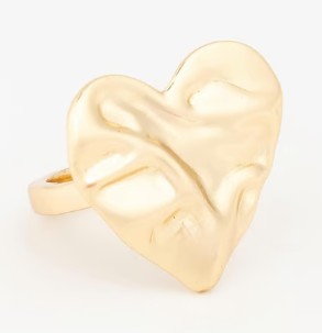 TEXTURED HEART SCARF CHARM