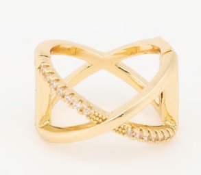 PAVE CRISS CROSS SCARF CHARM