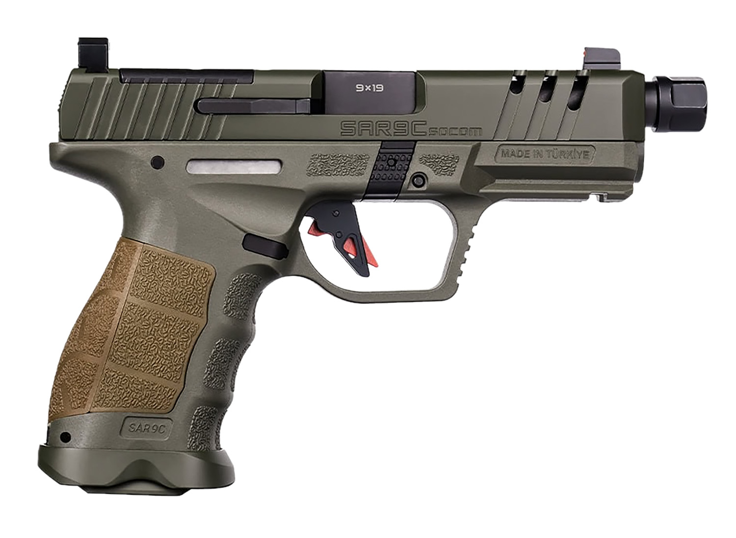 SAR 9 SOCOM 9MM OD GREEN COMPACT