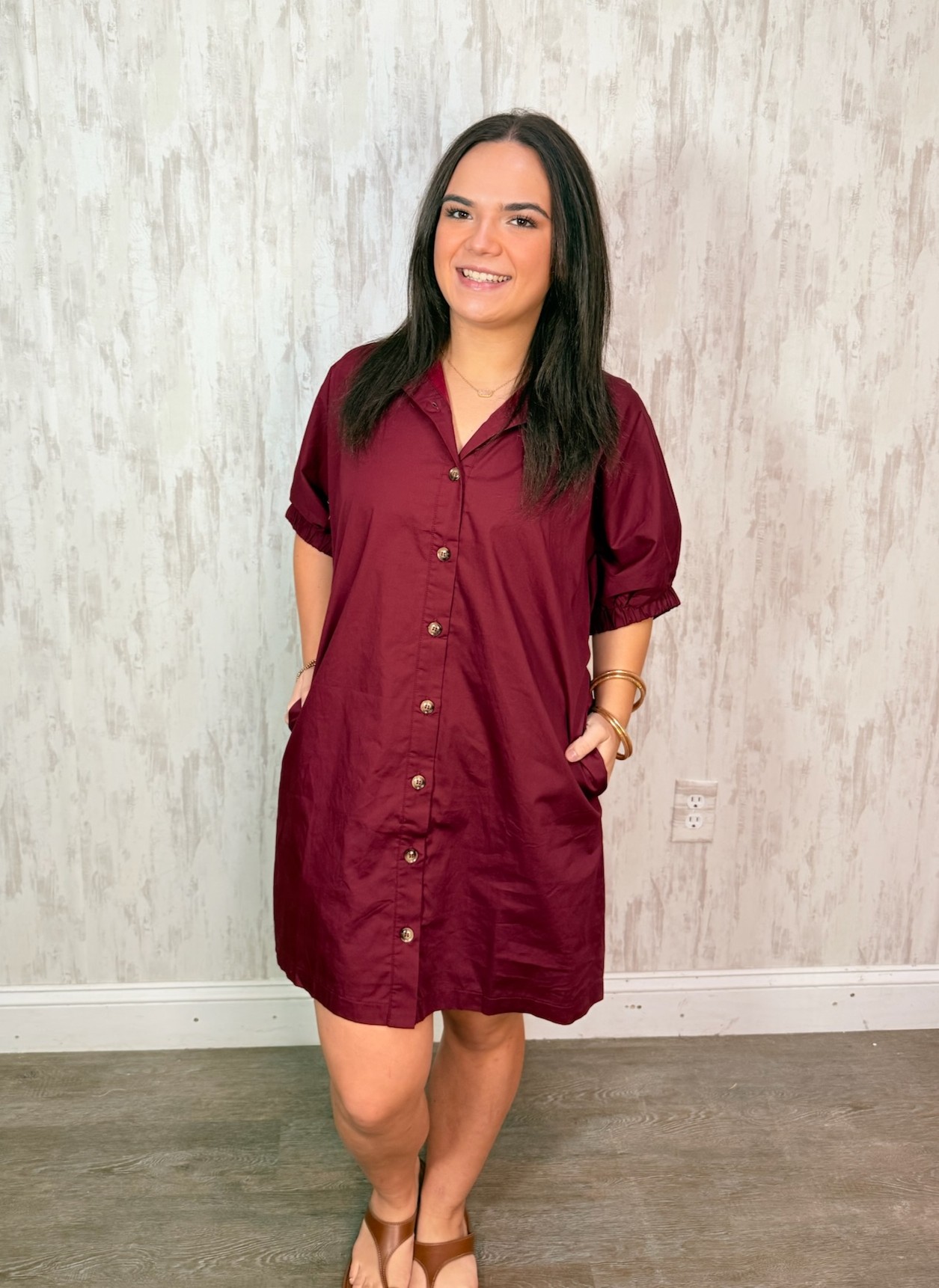 BUTTON DOWN DRESS