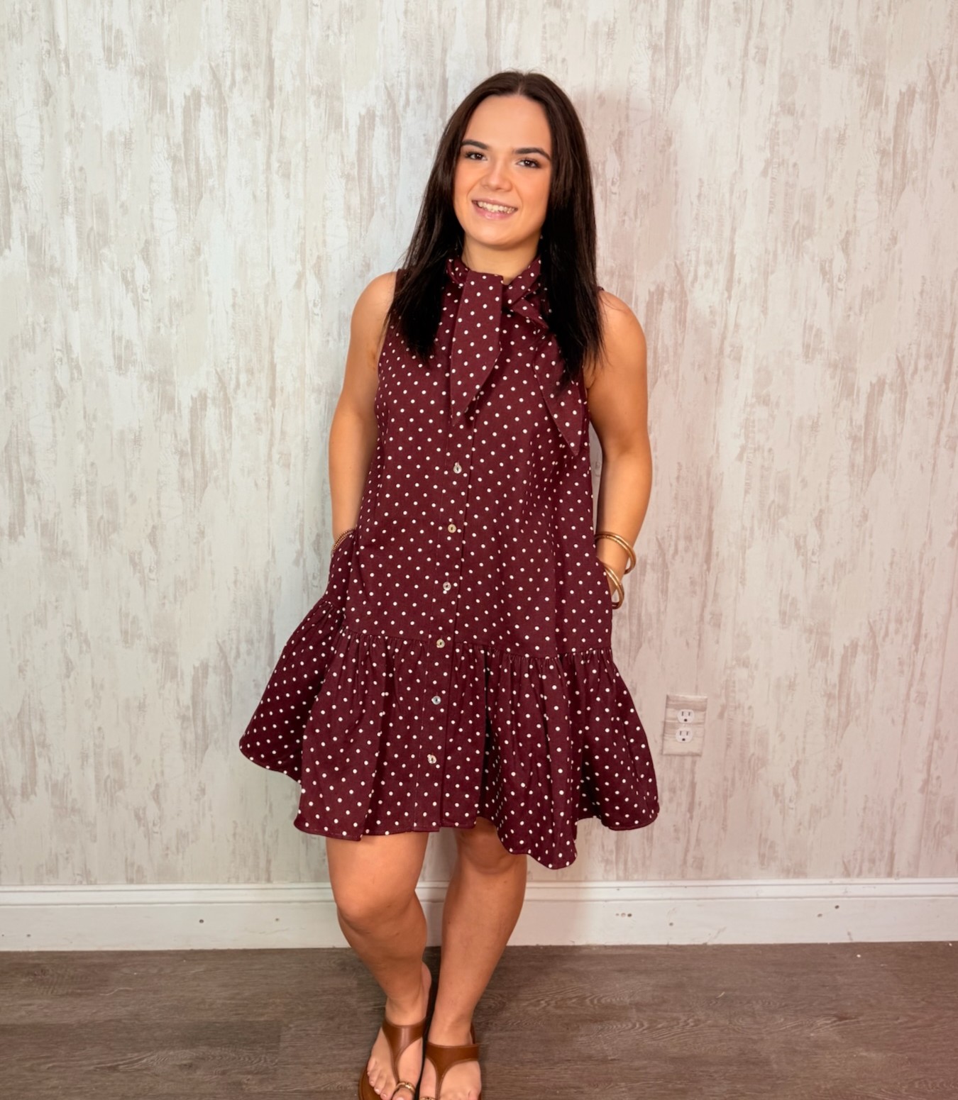 POLKA DOT MINI DRESS
