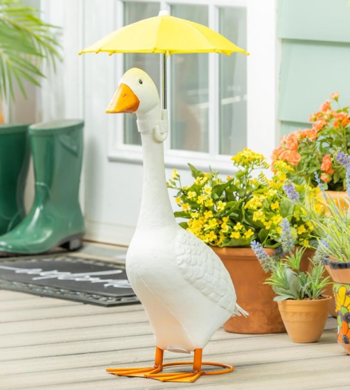 PORCH GOOSE YELLOW UMBRELLA