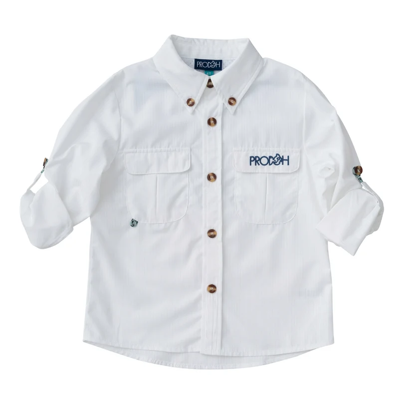 WHITE FOUNDERS FISHING SHIRT