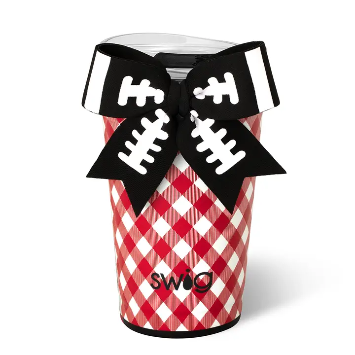 GINGHAM RED/BLACK PARTY CUP