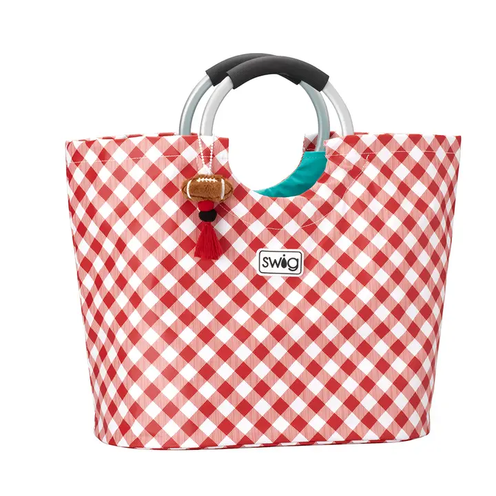 GINGHAM RED/BLACK LOOPI BAG