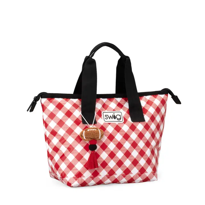 GINGHAM RED/BLACK LUNCHI BAG