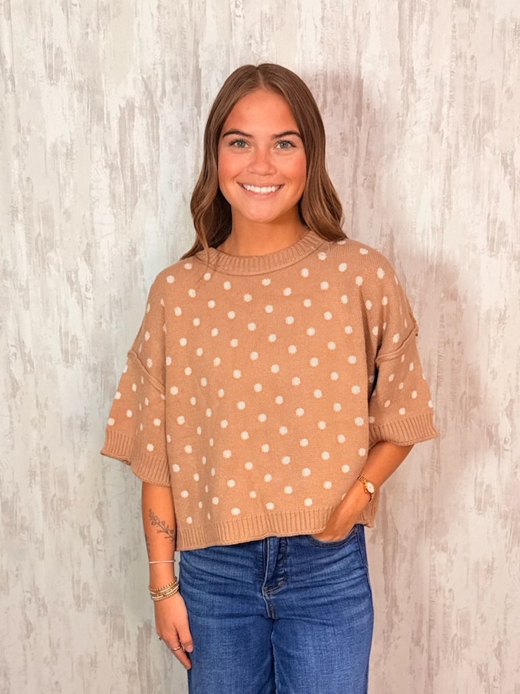 POLKA DOT SWEATER TOP