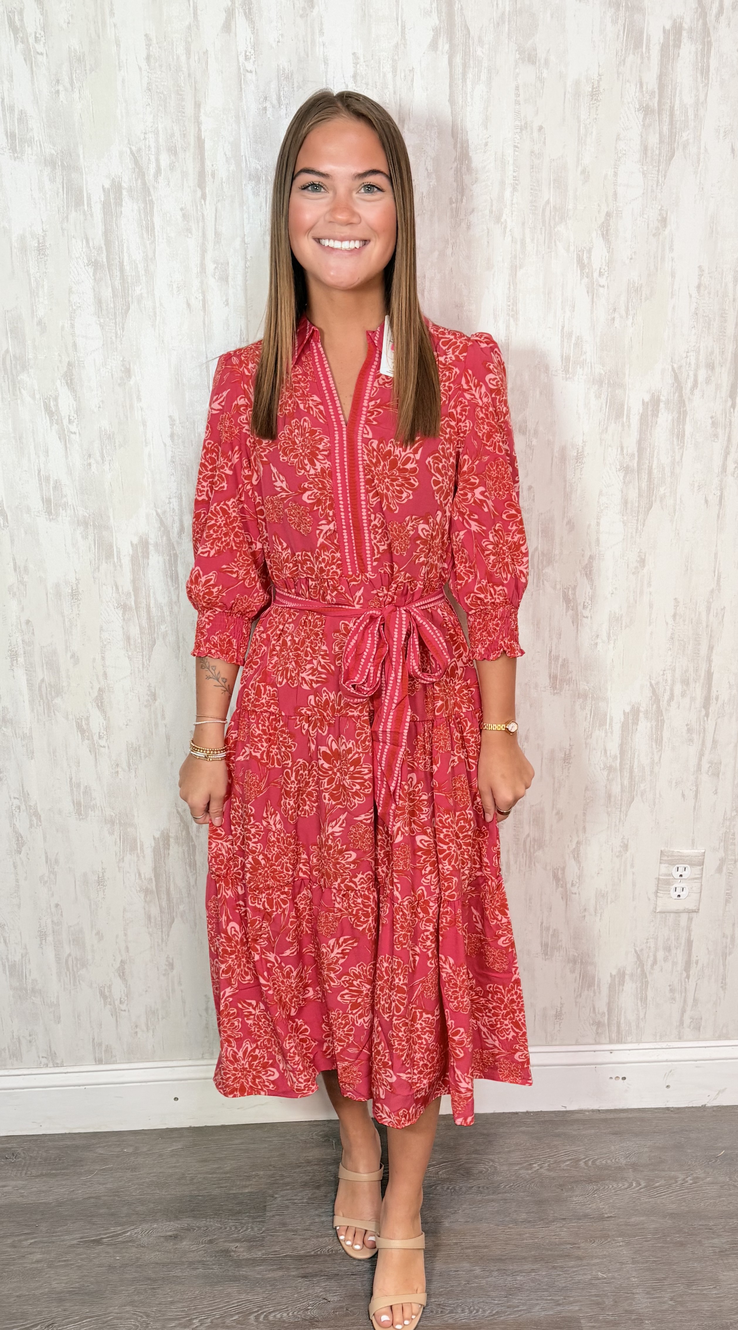 PINK ELEANOR DRIFT BLOOM DRESS