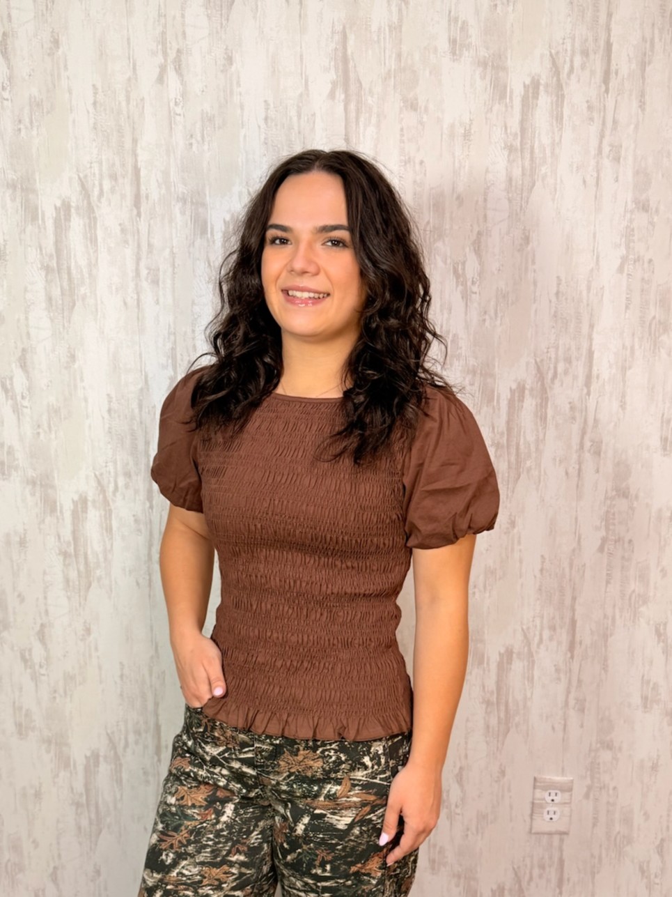 SMOCKED COTTON TOP