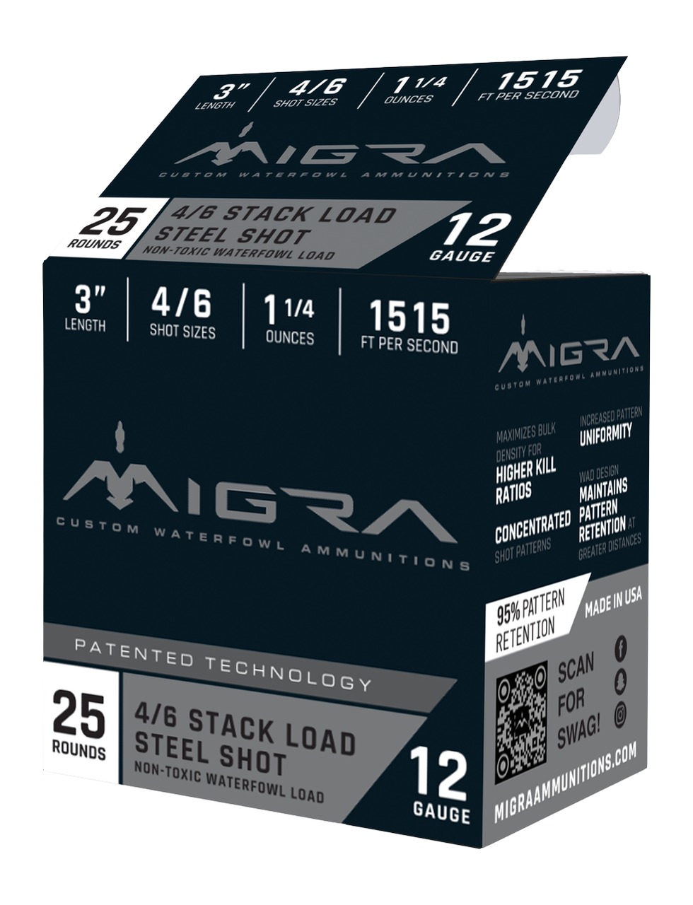 MIGRA STEEL SHOT 12GA 3" 4-6SHOT