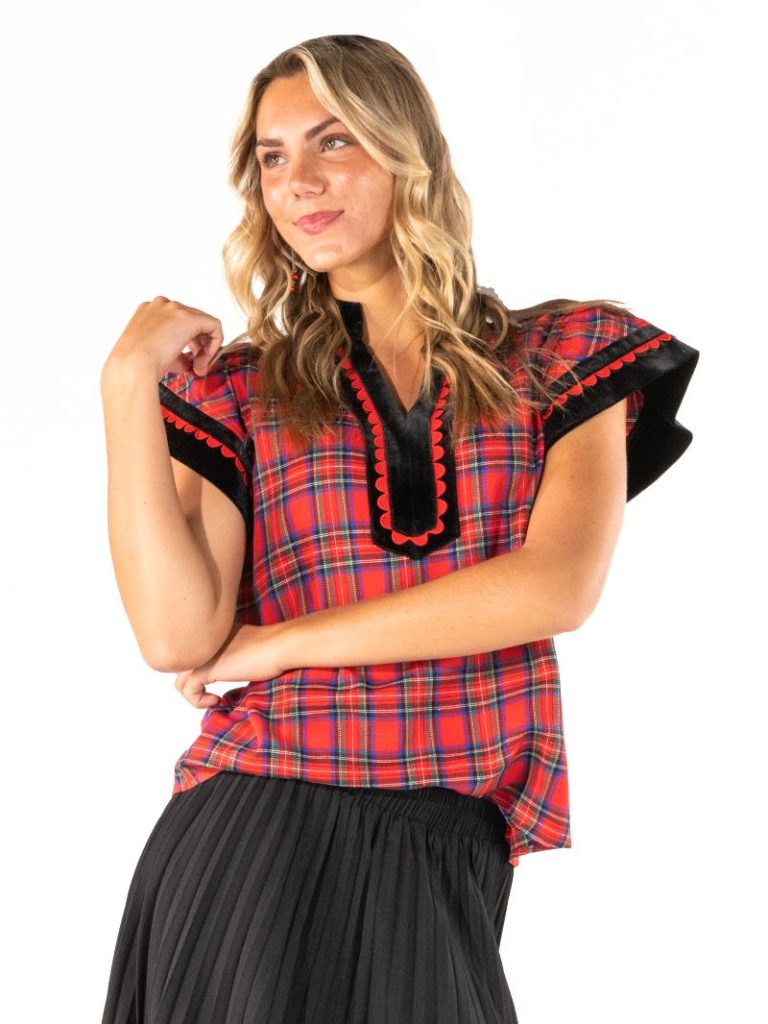HOLIDAY YNECK TOP