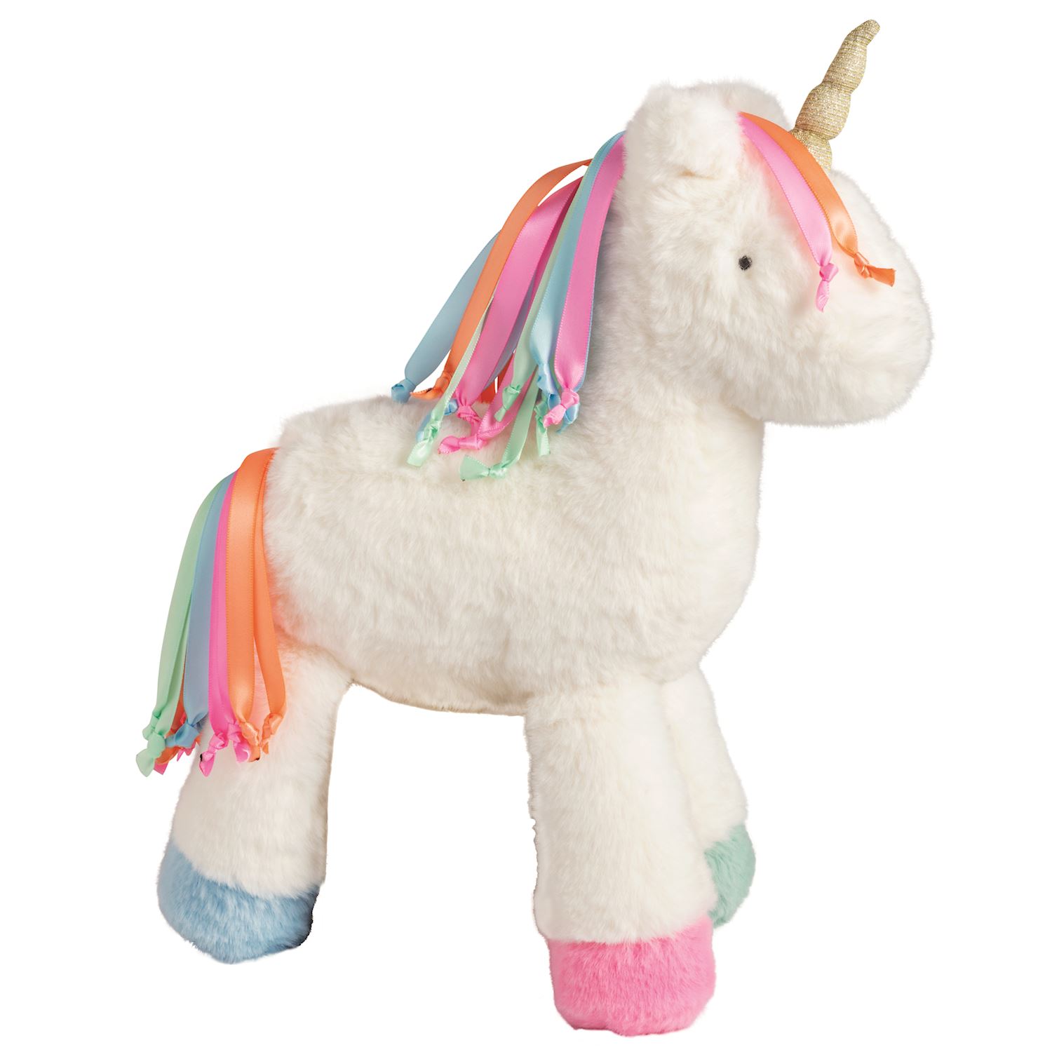RAINBOW UNICORN RIBBON PLUSH