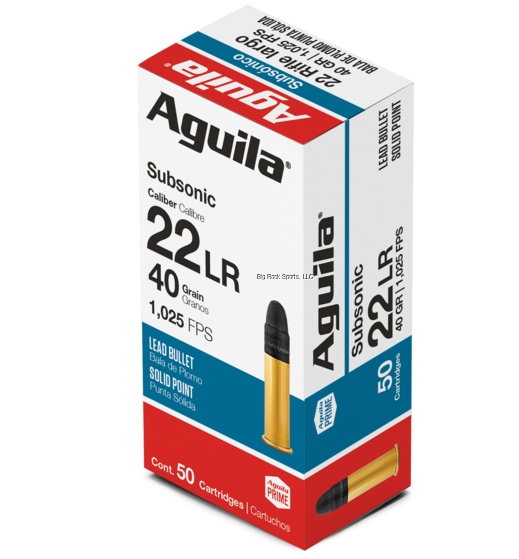 AGUILA RIMFIRE AMMO 22LR 40GR