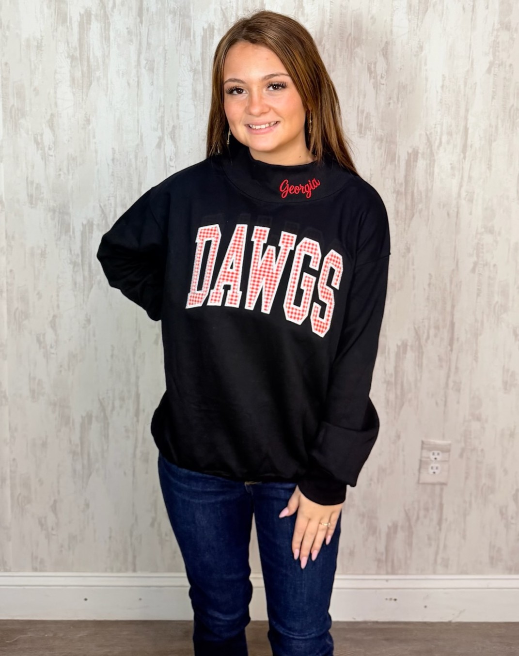 BLACK DAWGS MOCKNECK