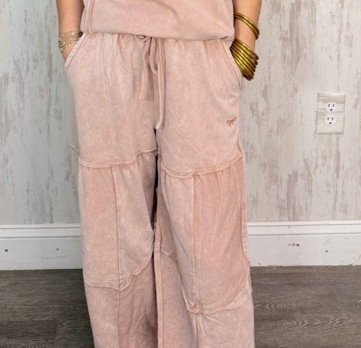 WASHED WIDELEG PANT