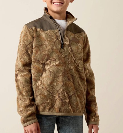 YTH TAN CAMO BASIS PULLOVER