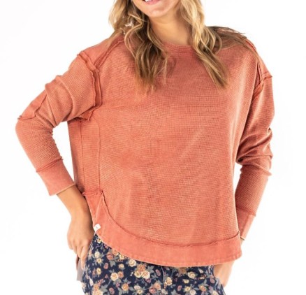 WAFFLE PULLOVER