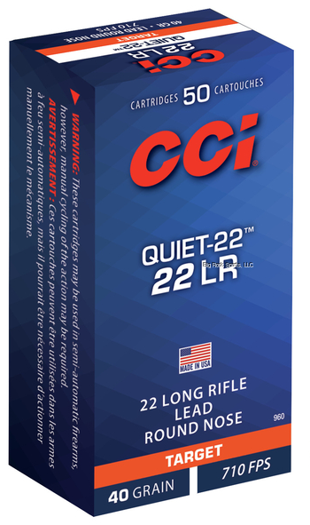 CCI QUIET 22LR 40GRN 50 ROUNDS