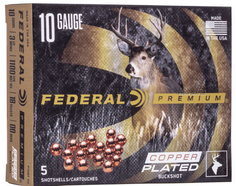 FEDERAL 10GA BUCKSHOT 00B 5RND