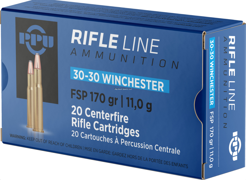 PPU 30-30 RIFLE AMMO 170GR 20RND