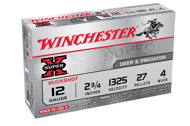 WIN SUPER X 12GA 2.75" 4BUCK 5RD