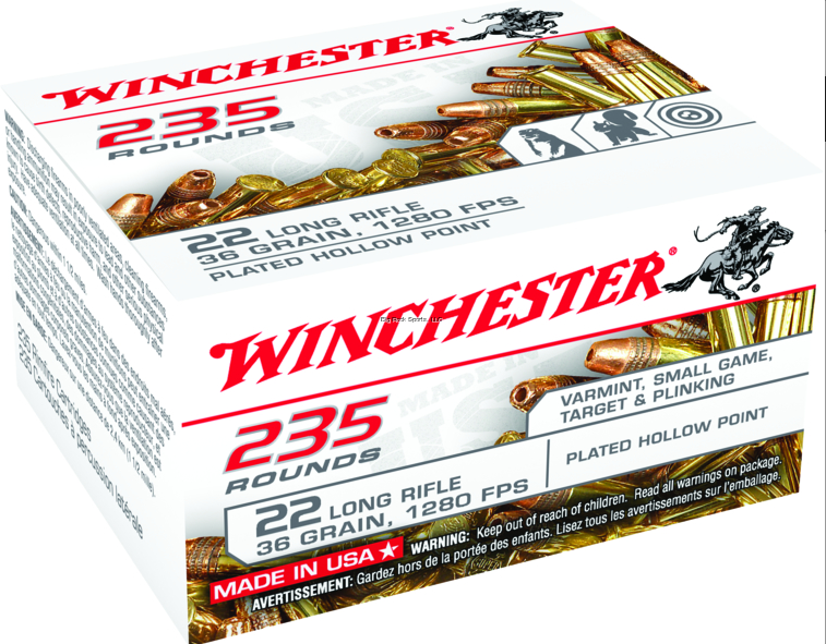 WINCHESTER 22LR 36GRN 235RND