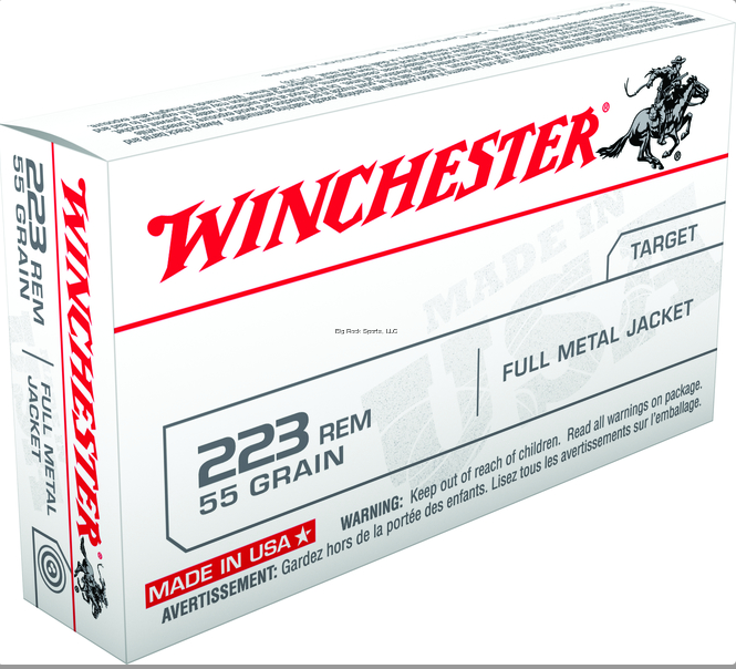 WIN 223 REM FMJ 55GR 20RNDS