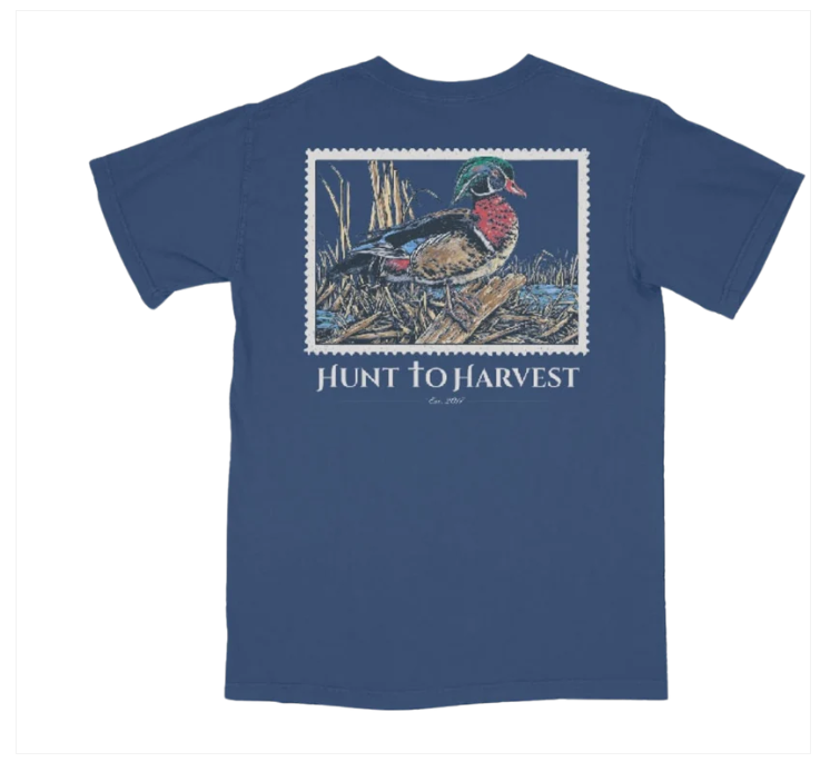 BLUE WOOD DUCK STAMP TEE