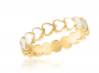 WHITE HEART LAYER RING