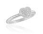 HEART TWISTED BANG STK RING