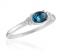 OVAL MONTANA BLUE STACK RING