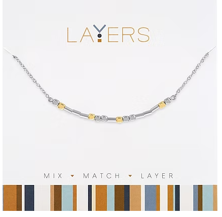 TWO-TONE MINI BEADED NECKLACE