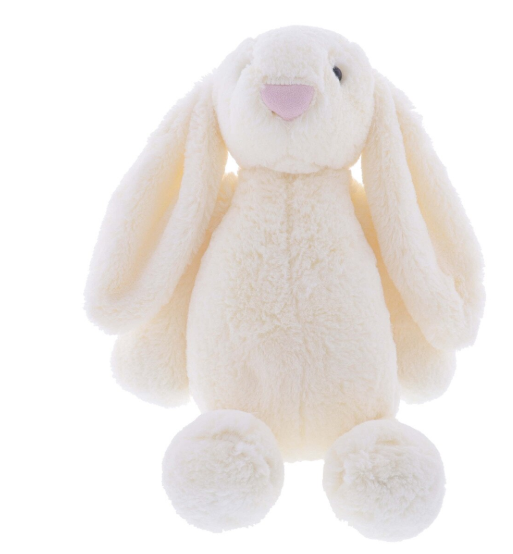 MED WHITE BUNNY STUFFED ANIMAL