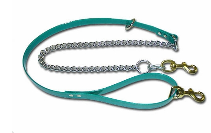GREEN SUNGLO & CHAIN DOG LEAD