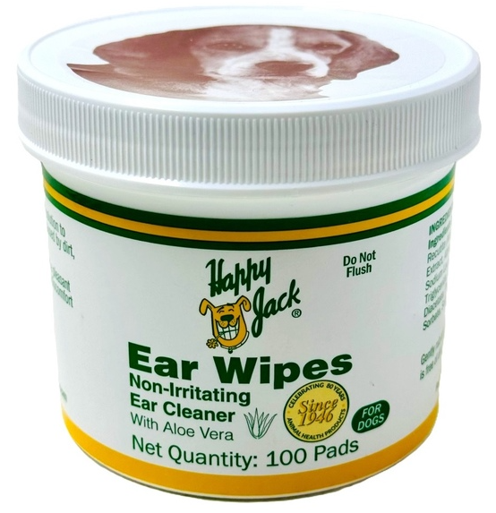 HAPPY JACK EAR WIPES 100 PACK
