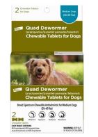 QUAD DEWORMERS CHEWS 26-60LB 2CT