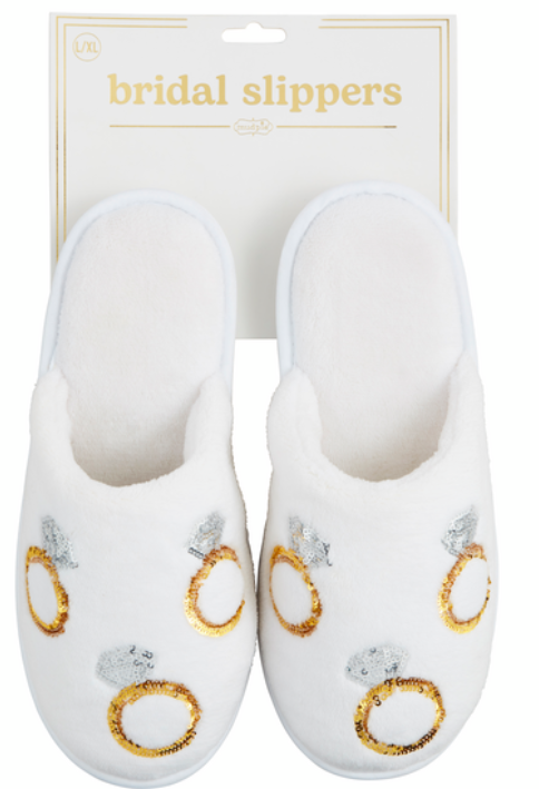 BRIDE SLIPPERS WHITE