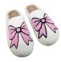 LIGHT PINK BOW SLIPPERS