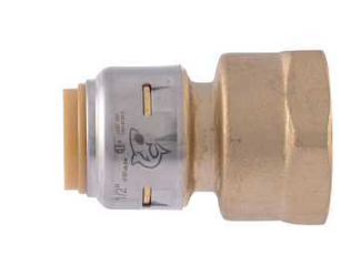BRASS PIPE COUPLING 1/2X3/4IN