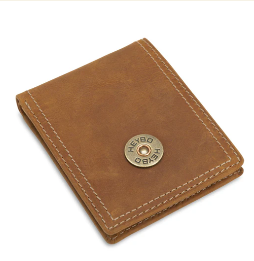 BROWN LEATHER BI-FOLD WALLET